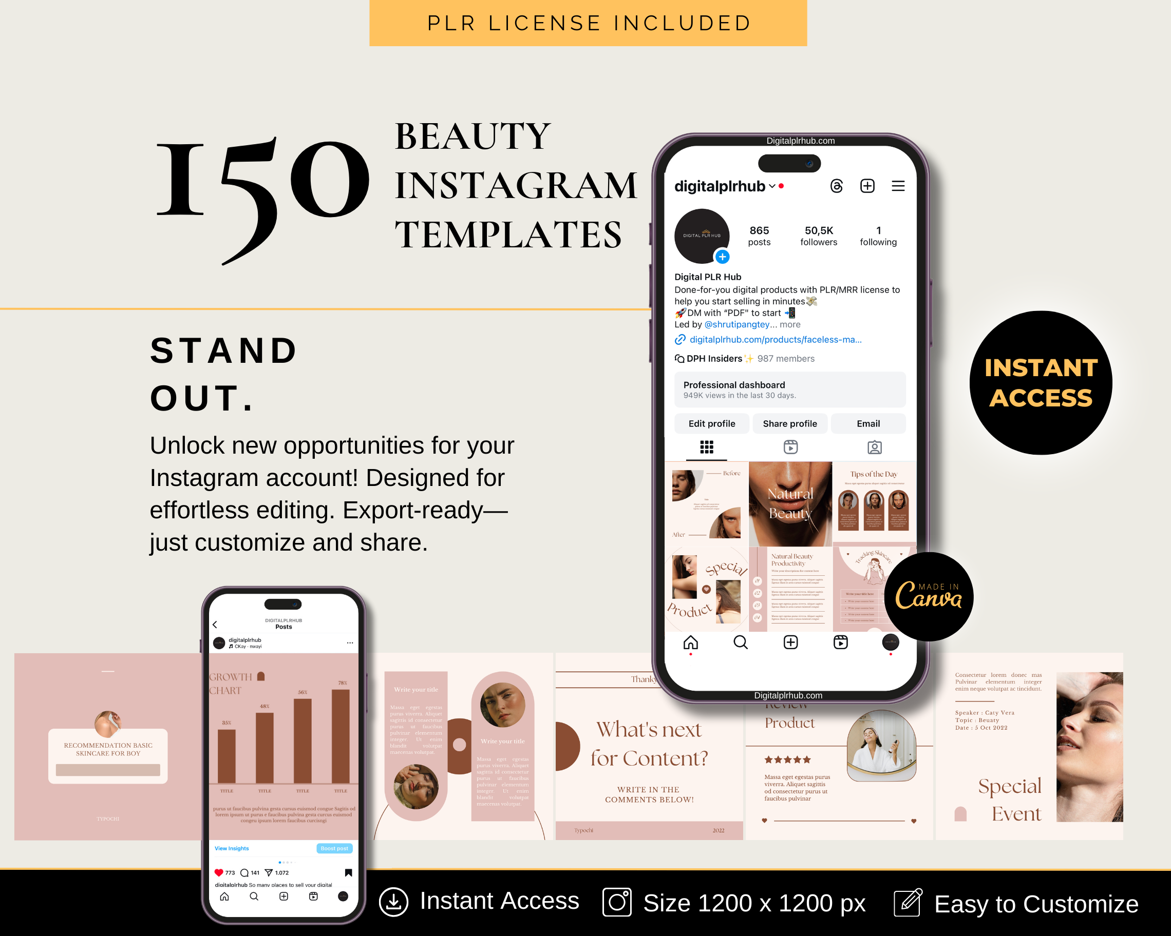Beauty Instagram Templates Pack